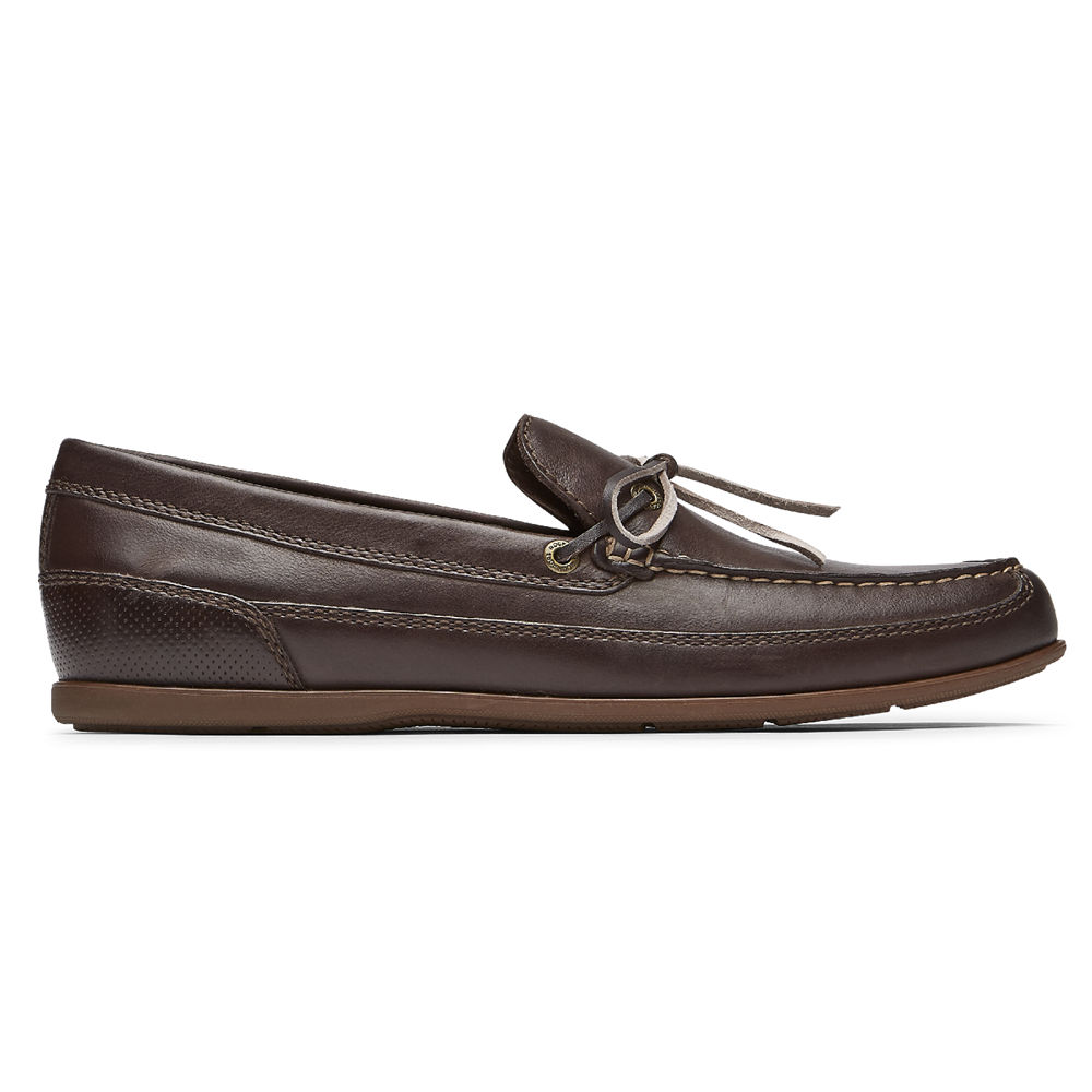 Rockport Mens Loafers Brown - Malcom Tie - UK 019-NIJDVX